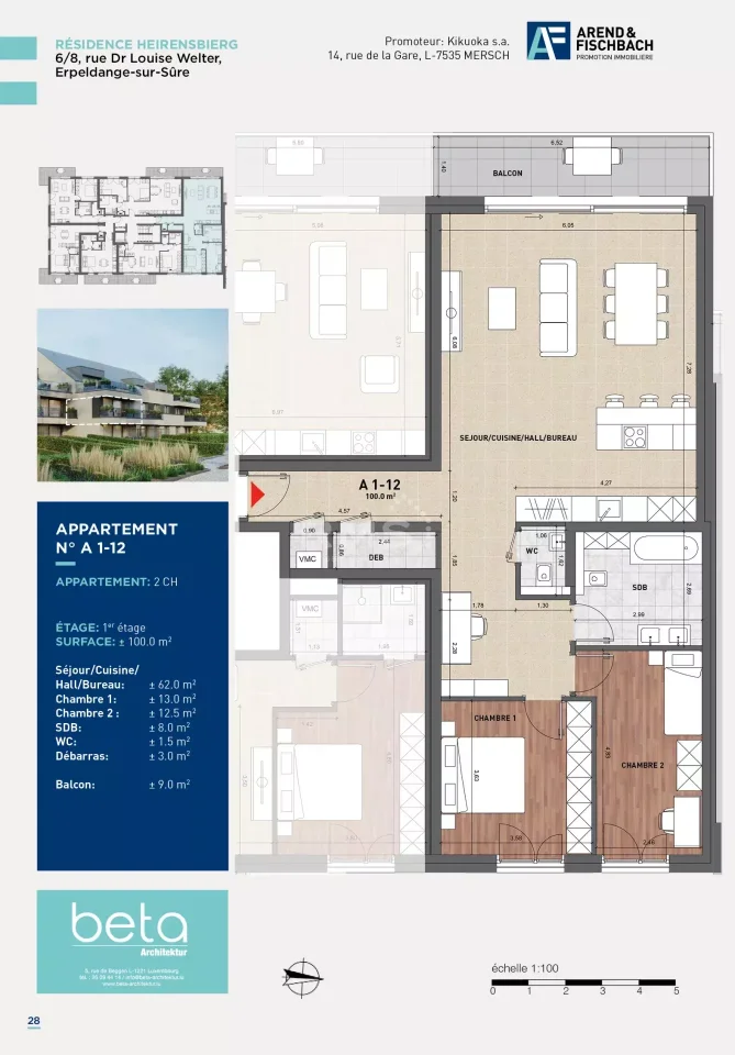 Appartement à Erpeldange-sur-Sûre